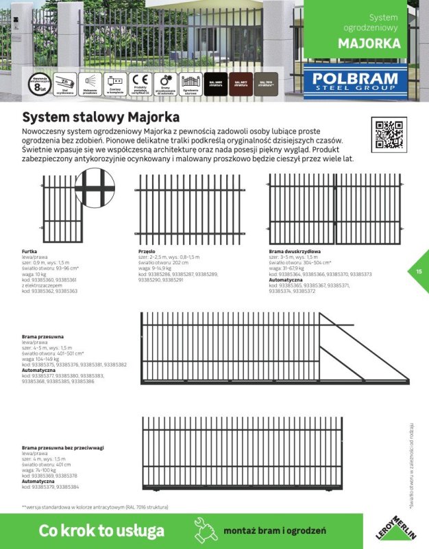 Leroy Merlin - gazetka promocyjna Katalog Ogrodzenia i domki narzędziowa 2025 od poniedziałku 10.03 do niedzieli 30.11 - strona 15