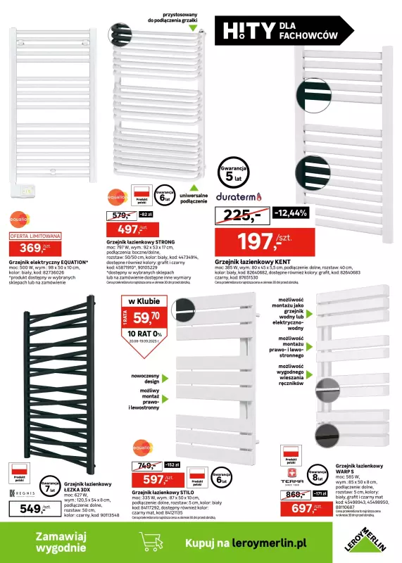 Leroy Merlin - gazetka promocyjna Katalog Hity dla fachowców od wtorku 26.08 do piątku 19.09 - strona 13