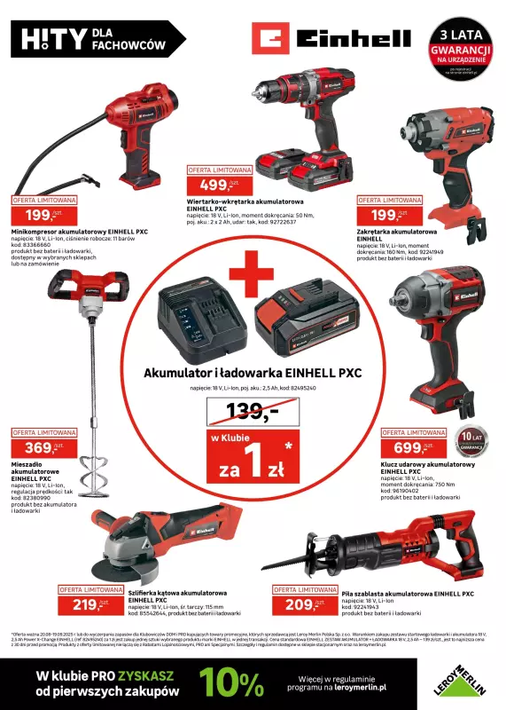 Leroy Merlin - gazetka promocyjna Katalog Hity dla fachowców od wtorku 26.08 do piątku 19.09 - strona 5