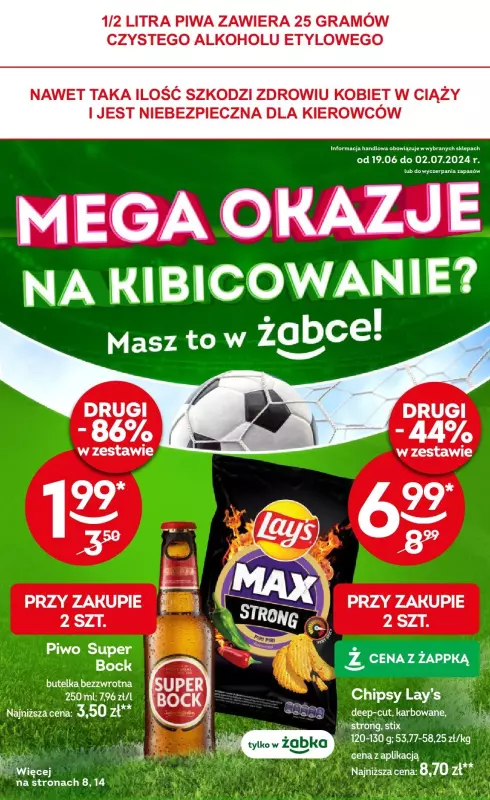 Żabka - gazetka promocyjna Gazetka kibica od czwartku 20.06 do wtorku 02.07