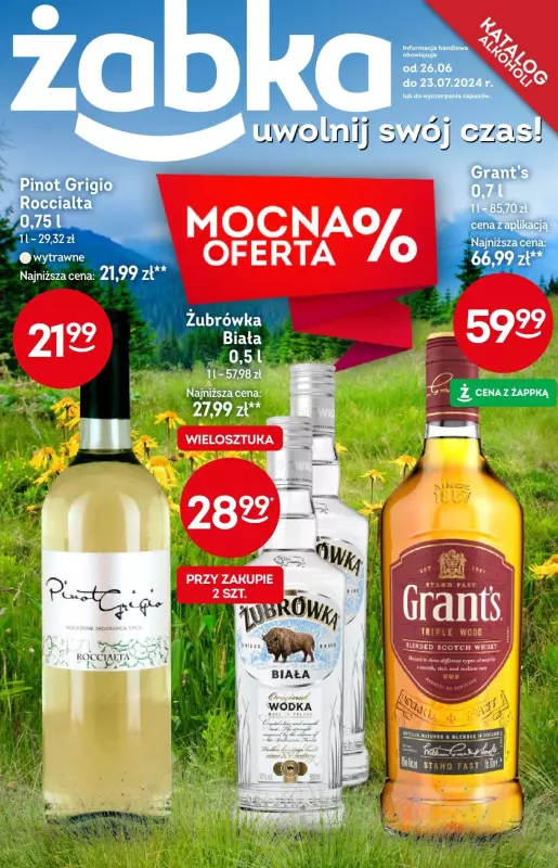 Żabka - gazetka promocyjna Gazetka alkoholowa od środy 26.06 do wtorku 23.07