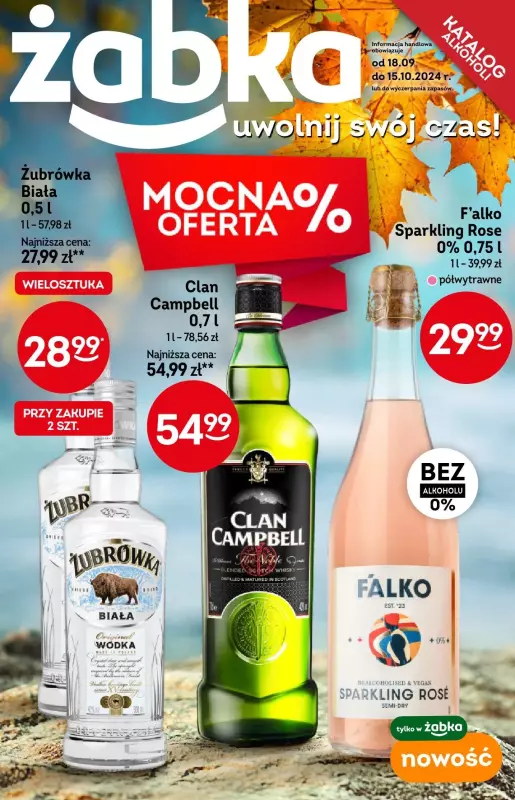 Żabka - gazetka promocyjna Katalog alkoholowy od środy 18.09 do wtorku 15.10