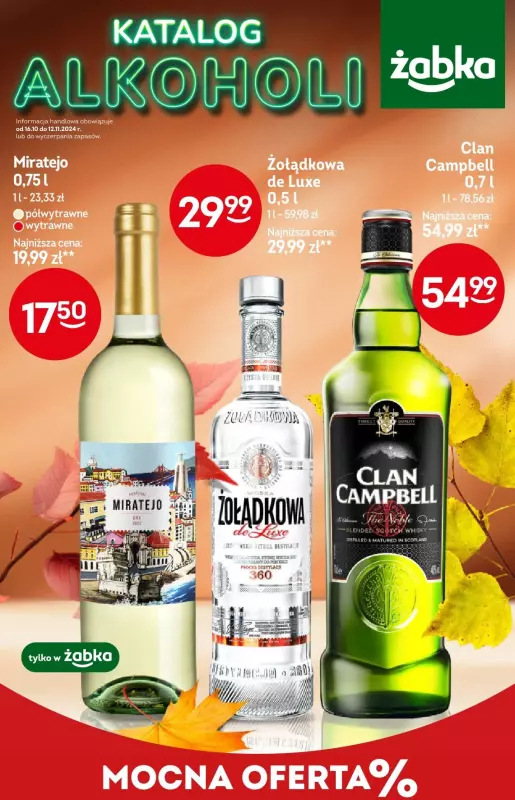 Żabka - gazetka promocyjna Katalog alkoholowy od środy 16.10 do wtorku 12.11