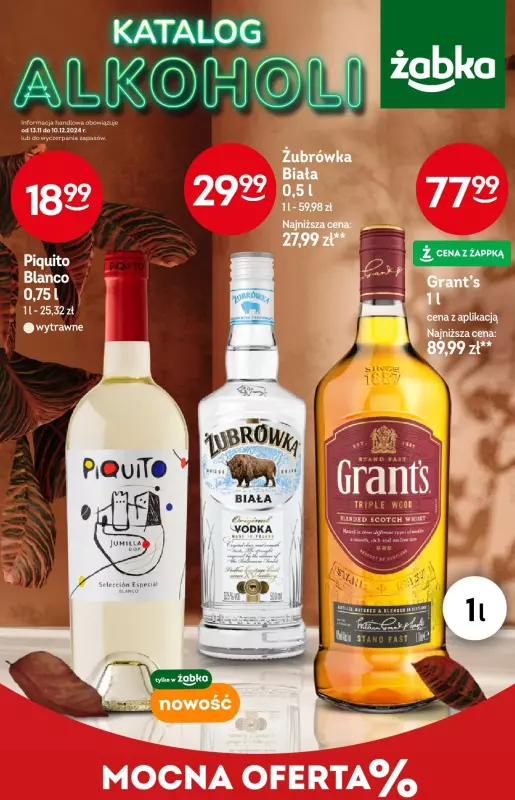 Żabka - gazetka promocyjna Gazetka alkoholowa od środy 13.11 do wtorku 10.12