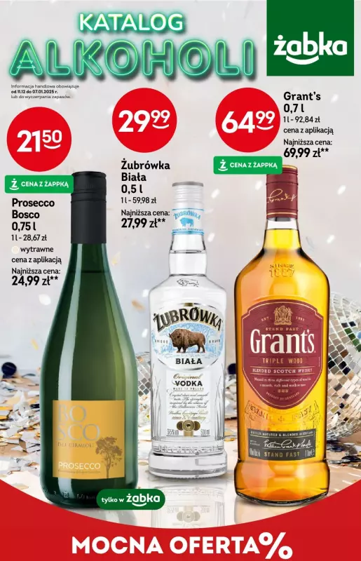 Żabka - gazetka promocyjna Katalog alkoholowy od piątku 27.12 do wtorku 07.01