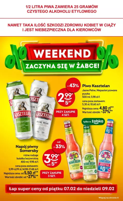 Żabka - gazetka promocyjna Gazetka weekendowa od piątku 07.02 do niedzieli 09.02