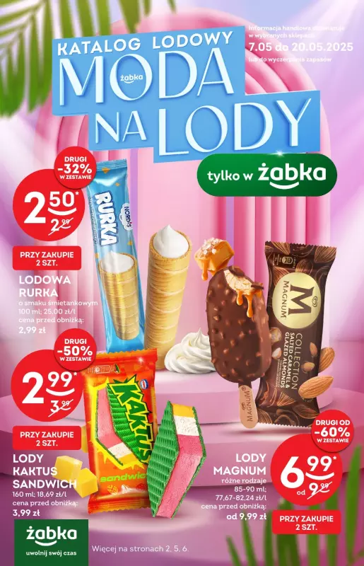 Żabka - gazetka promocyjna Katalog lodowy od środy 07.05 do wtorku 20.05