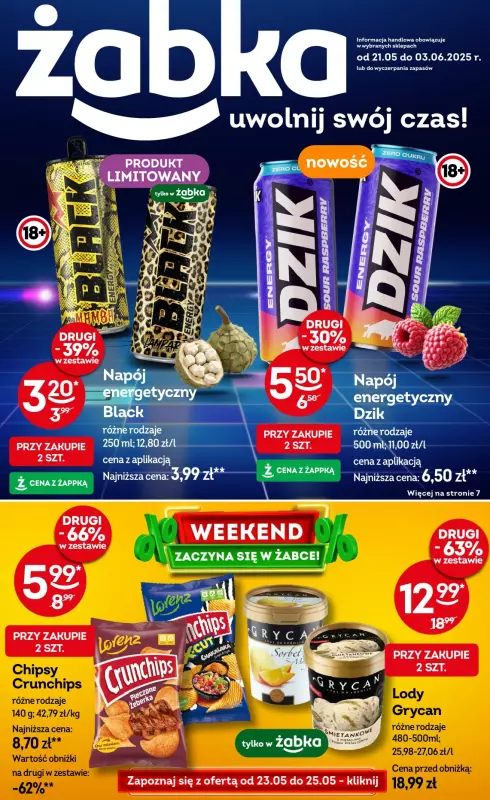 Żabka - gazetka promocyjna Gazetka od środy 21.05 do wtorku 03.06