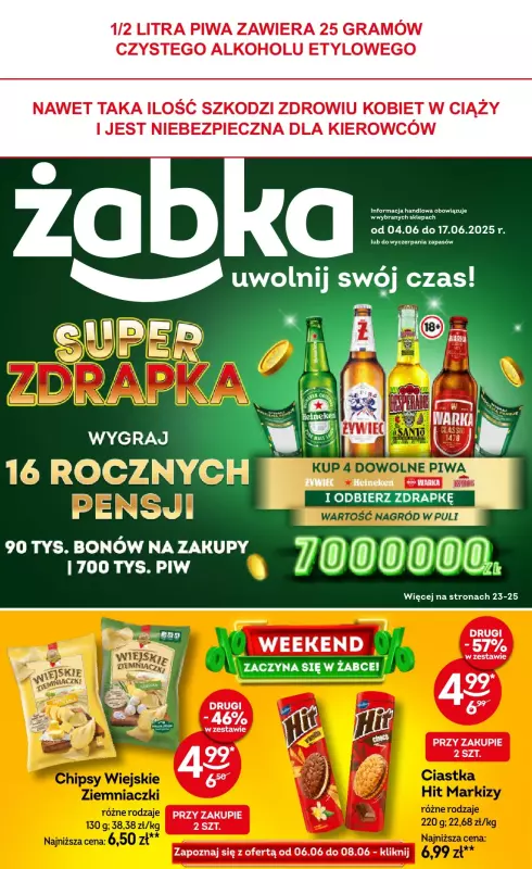 Żabka - gazetka promocyjna Gazetka od środy 04.06 do wtorku 17.06