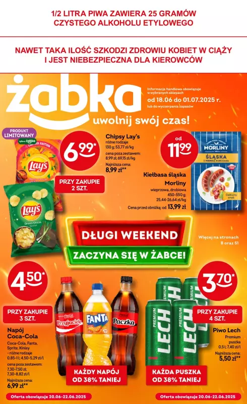 Żabka - gazetka promocyjna Gazetka od środy 18.06 do wtorku 01.07