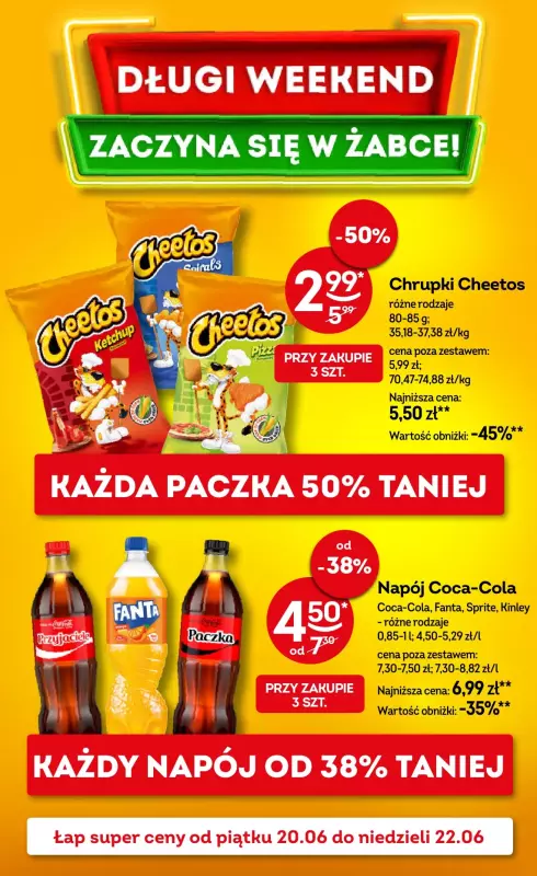 Żabka - gazetka promocyjna Gazetka weekendowa od piątku 20.06 do niedzieli 22.06