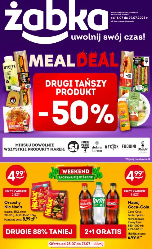 Żabka - gazetka promocyjna Gazetka od środy 16.07 do wtorku 29.07