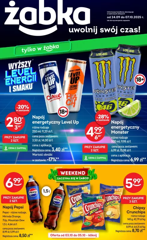 Żabka - gazetka promocyjna Gazetka od środy 24.09 do wtorku 07.10