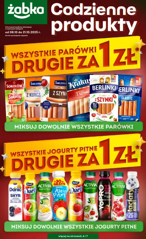 Żabka - gazetka promocyjna Gazetka Spożywcza od środy 08.10 do wtorku 21.10