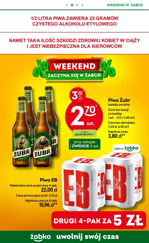Żabka - gazetka promocyjna Gazetka weekendowa od piątku 10.10 do niedzieli 12.10 - strona 3