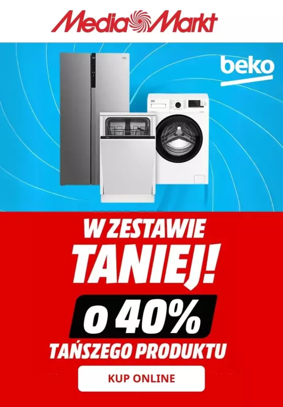 Media Markt - gazetka promocyjna Drugi produkt Beko 40% taniej od czwartku 30.01 do niedzieli 16.02