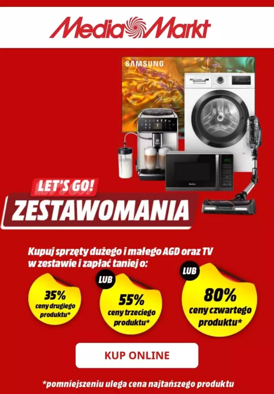 Media Markt - gazetka promocyjna Zestawomania! Do -80% na najtańszy produkt od wtorku 04.02 do poniedziałku 17.02