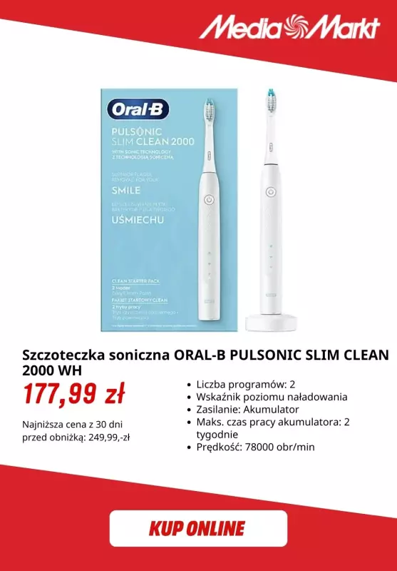 Media Markt - gazetka promocyjna Szczoteczki soniczne już od 99,99 zł od wtorku 29.04 do poniedziałku 12.05 - strona 4
