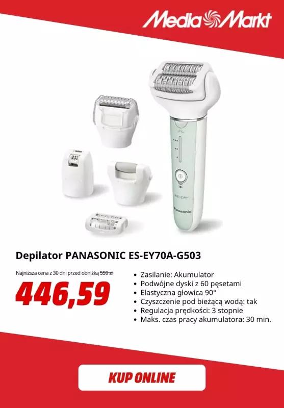 Media Markt - gazetka promocyjna -20% na pielęgnację z Panasonic od poniedziałku 09.06 do niedzieli 15.06 - strona 7