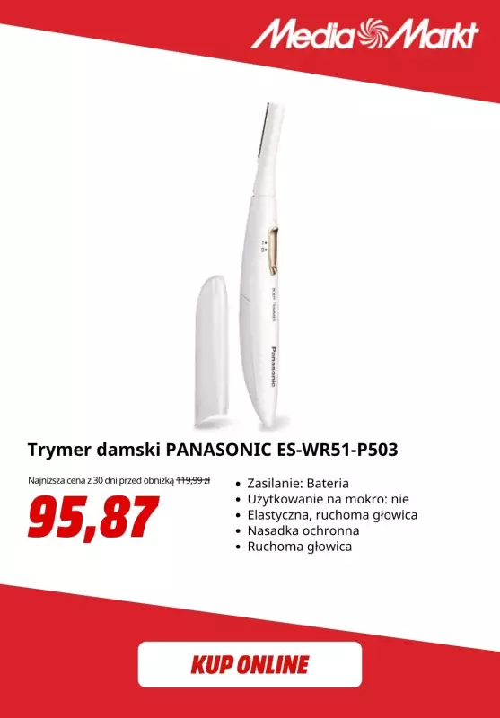 Media Markt - gazetka promocyjna -20% na pielęgnację z Panasonic od poniedziałku 09.06 do niedzieli 15.06 - strona 3