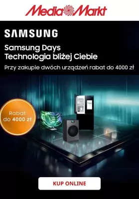Media Markt - gazetka promocyjna Do -4000 zł na produkty Samsung od poniedziałku 16.06 do środy 18.06