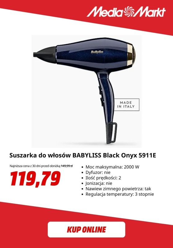 Media Markt - gazetka promocyjna -20% na suszarki Babyliss od wtorku 24.06 do poniedziałku 30.06 - strona 6