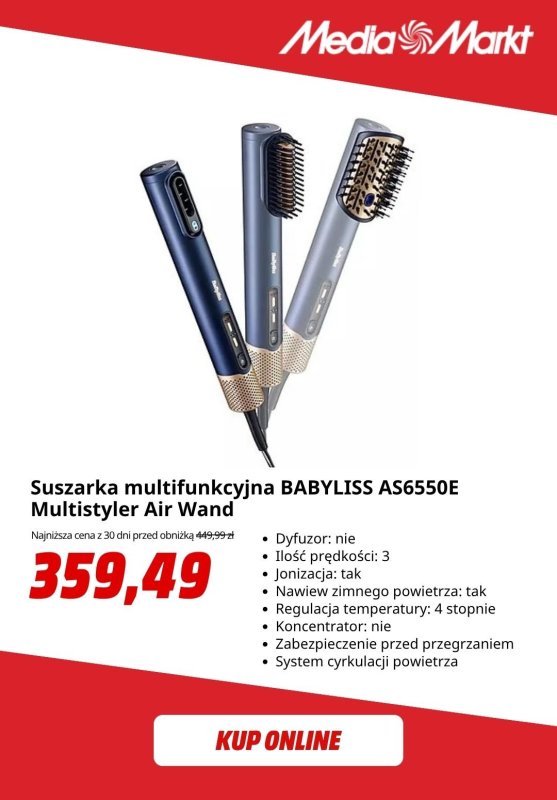 Media Markt - gazetka promocyjna -20% na suszarki Babyliss od wtorku 24.06 do poniedziałku 30.06 - strona 4