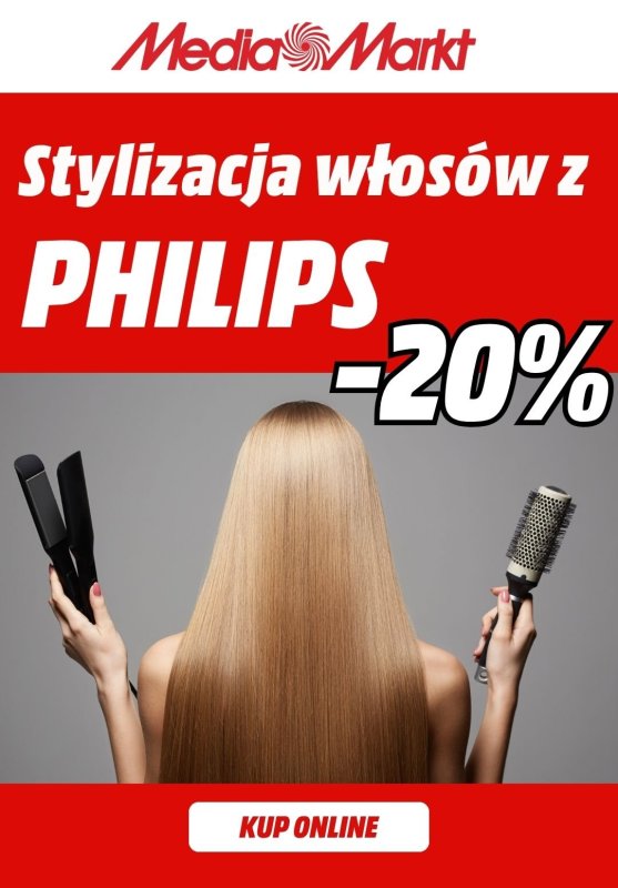 Media Markt - gazetka promocyjna -20% na stylizację włosów z Philips od czwartku 24.07 do poniedziałku 28.07
