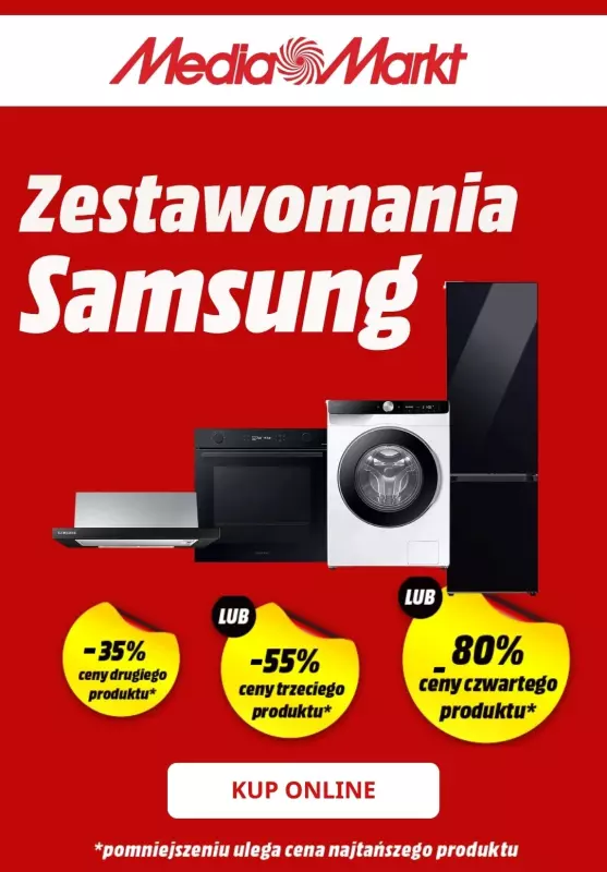 Media Markt - gazetka promocyjna Zestawomania z Samsung! -80% na czwarty produkt od wtorku 29.07 do czwartku 31.07