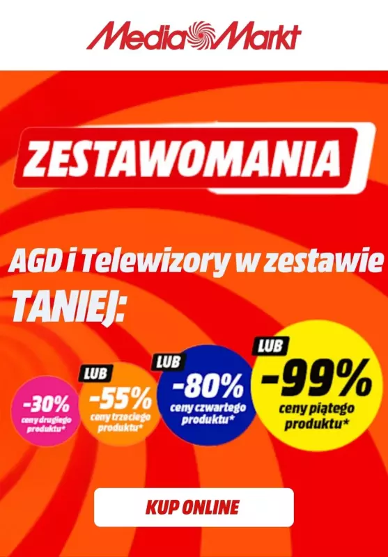 Media Markt - gazetka promocyjna Zestawomania na AGD i telewizory! Do -99% na najtańszy produkt  