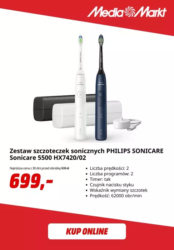Media Markt - gazetka promocyjna Szczoteczki soniczne już od 149 zł od wtorku 12.08 do czwartku 21.08 - strona 7