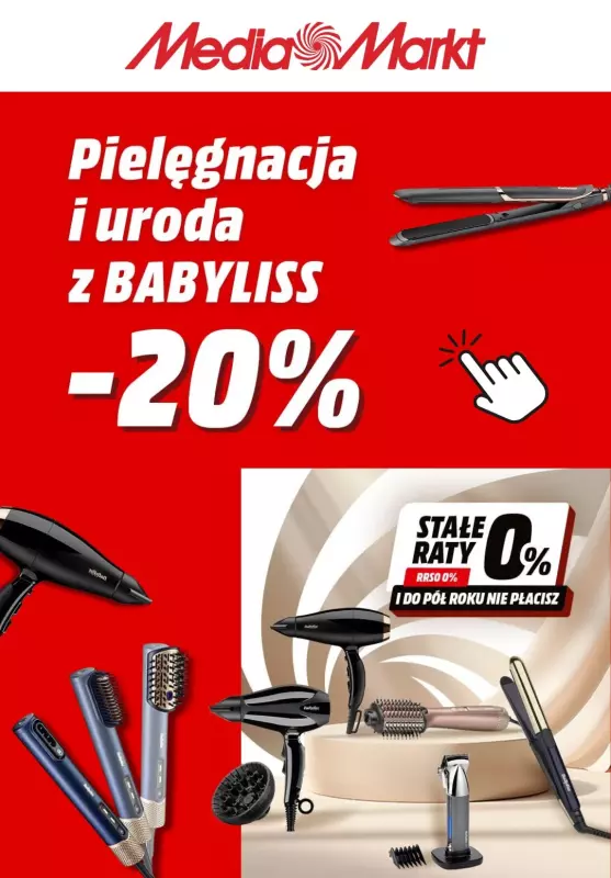 Media Markt - gazetka promocyjna -20% pielęgnacja i uroda marki Babyliss od piątku 22.08 
