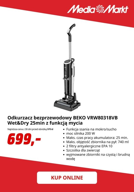 Media Markt - gazetka promocyjna Odkurzacze bezprzewodowe w super cenach! od poniedziałku 15.09 do środy 24.09 - strona 4