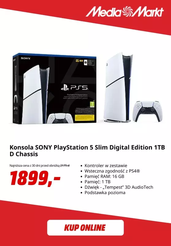 Media Markt - gazetka promocyjna Konsole PS5 do 280 zł taniej od wtorku 23.09 do poniedziałku 29.09 - strona 2