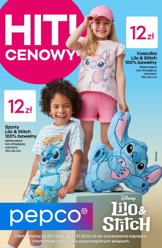 Pepco - gazetka promocyjna Lilo & Stitch od czwartku 03.07 do środy 16.07