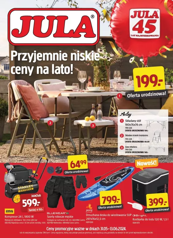 Jula - gazetka promocyjna Gazetka od piątku 31.05 do czwartku 13.06