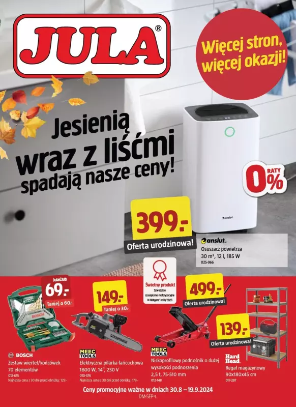 Jula - gazetka promocyjna Gazetka od piątku 30.08 do czwartku 19.09