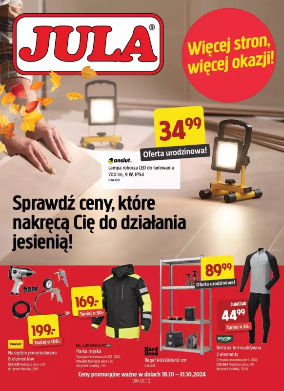 Jula - gazetka promocyjna Gazetka od piątku 18.10 do czwartku 31.10