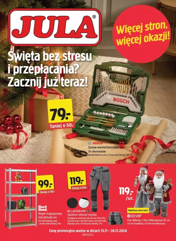 Jula - gazetka promocyjna Gazetka od piątku 15.11 do niedzieli 24.11