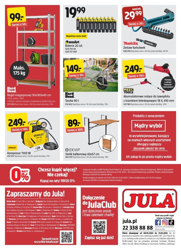 Jula - gazetka promocyjna Gazetka od czwartku 08.05 do środy 21.05 - strona 10