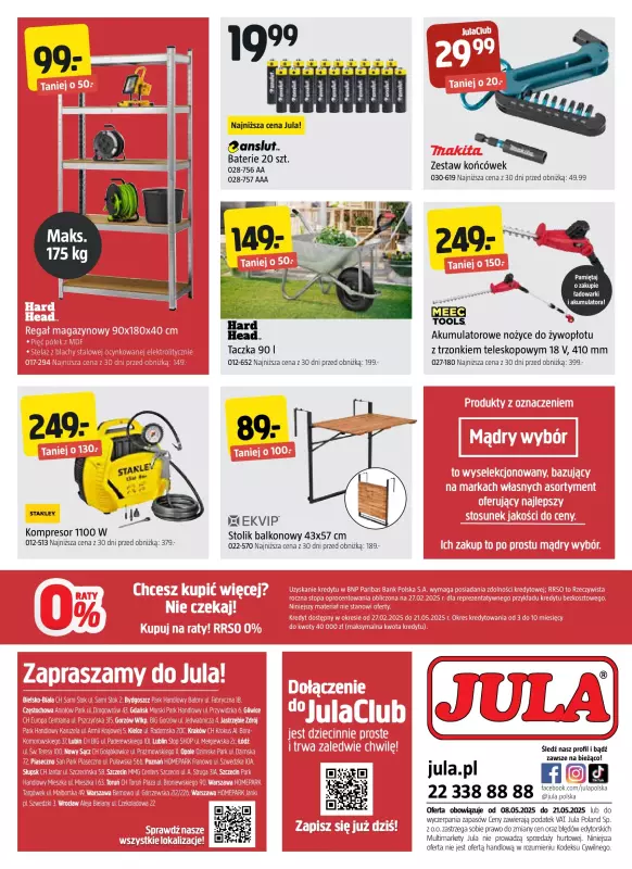 Jula - gazetka promocyjna Gazetka od czwartku 08.05 do środy 21.05 - strona 10