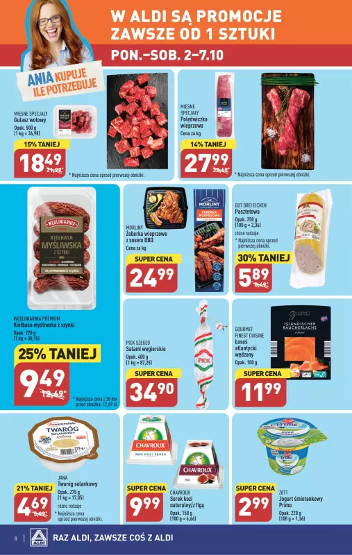 Aldi - gazetka promocyjna Pełny katalog od poniedziałku 02.10 do soboty 07.10 - strona 8