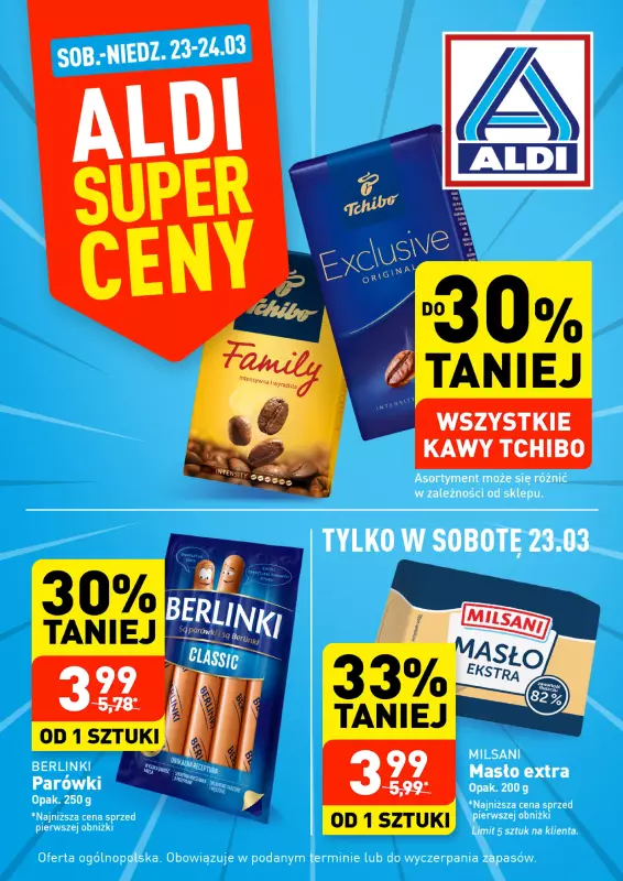 Aldi - gazetka promocyjna Aldi SUPER CENY! od soboty 23.03 do niedzieli 24.03