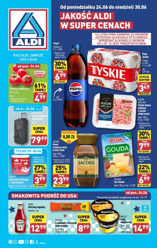 Aldi - gazetka promocyjna Pełny katalog od poniedziałku 24.06 do niedzieli 30.06