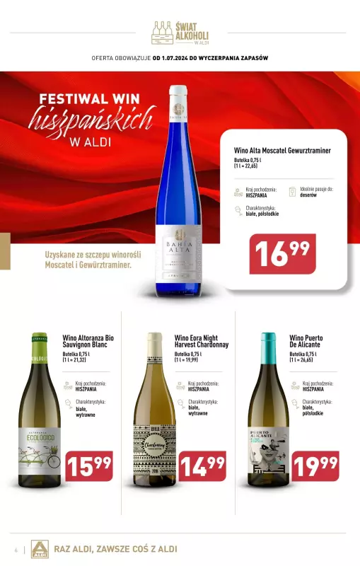 Aldi - gazetka promocyjna Gazetka alkoholowa od poniedziałku 01.07 do soboty 03.08 - strona 6