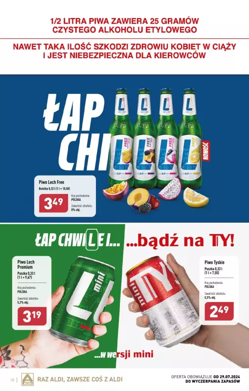 Aldi - gazetka promocyjna Gazetka alkoholowa od poniedziałku 01.07 do soboty 03.08 - strona 18