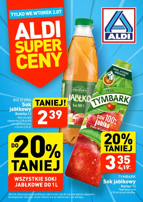 Aldi - gazetka promocyjna Aldi SUPER CENY! od wtorku 02.07 do wtorku 02.07