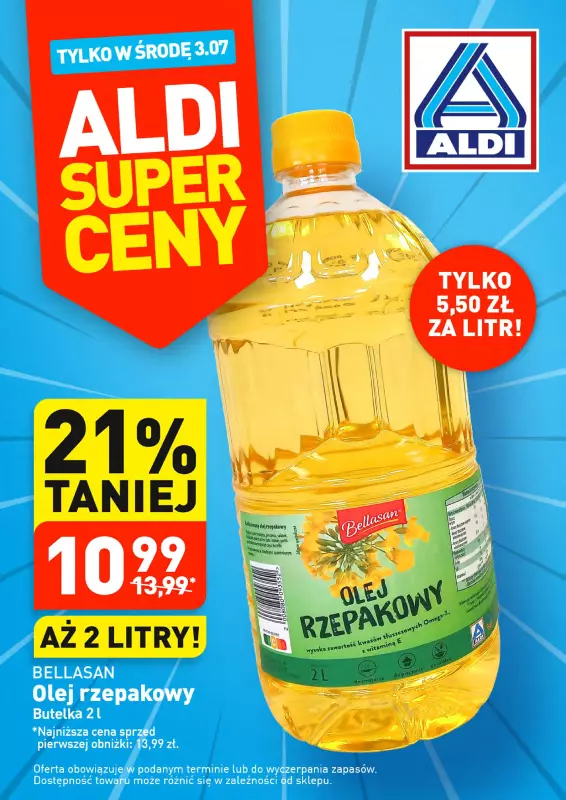 Aldi - gazetka promocyjna Aldi SUPER CENY! od środy 03.07 do środy 03.07