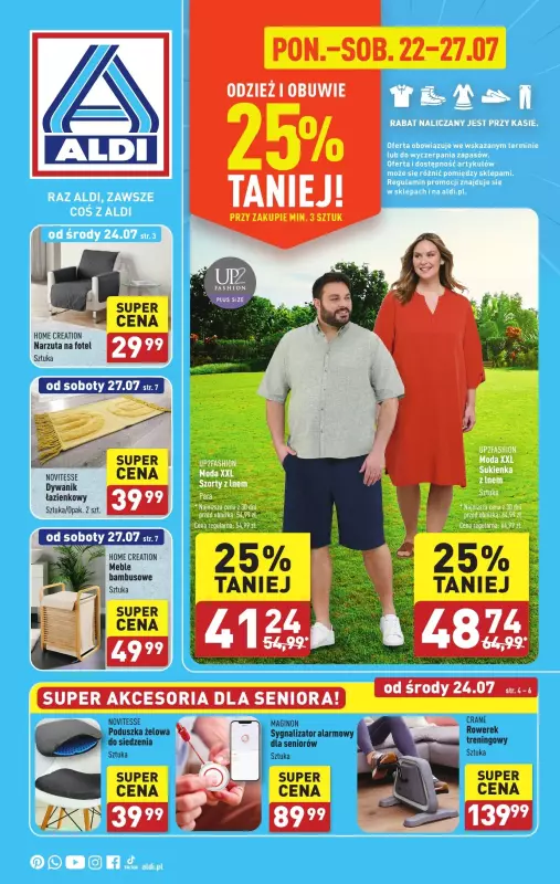 Aldi - gazetka promocyjna Aldi ma to coś! od poniedziałku 22.07 do soboty 27.07