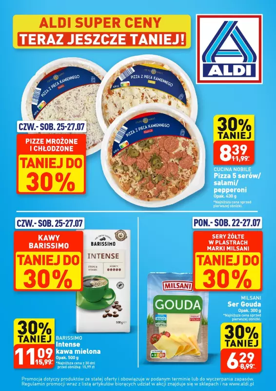 Aldi - gazetka promocyjna Aldi super ceny, teraz jeszcze taniej! od czwartku 25.07 do soboty 27.07